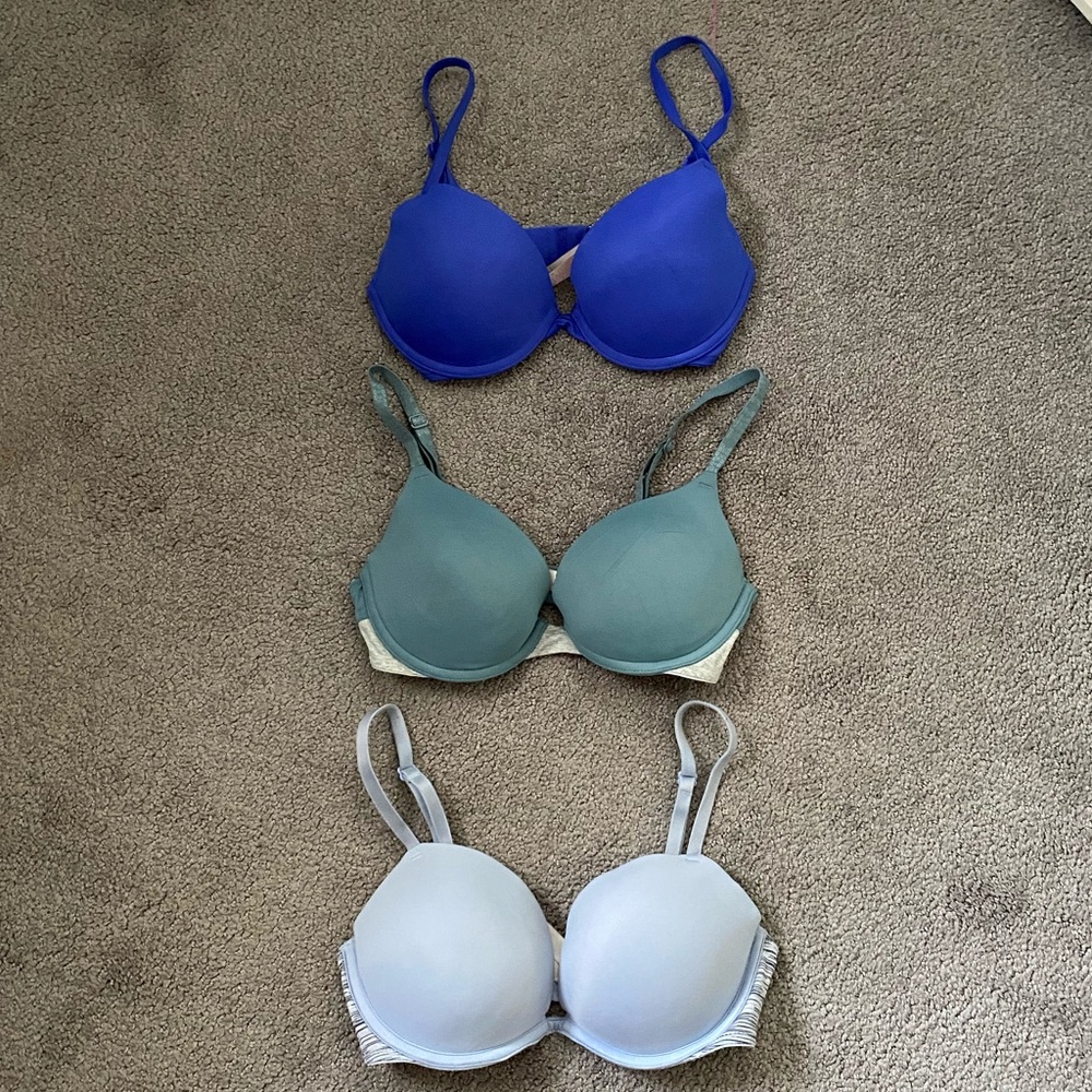 SET OF 3 PINK BY VS BRAS — 32 C
